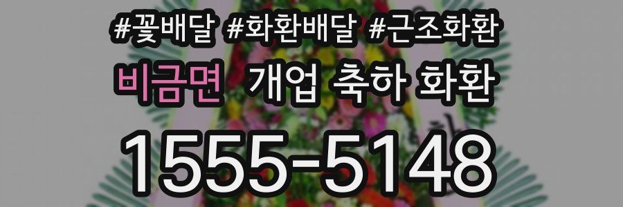 비금면 개업 축하 화환