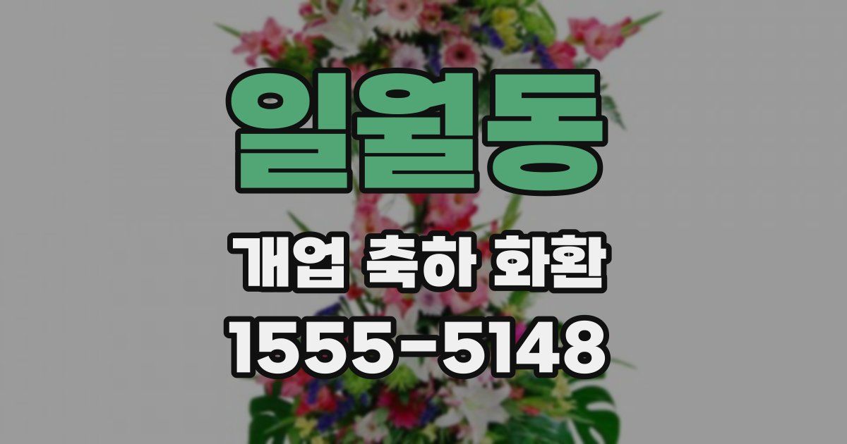 일월동 개업 축하 화환