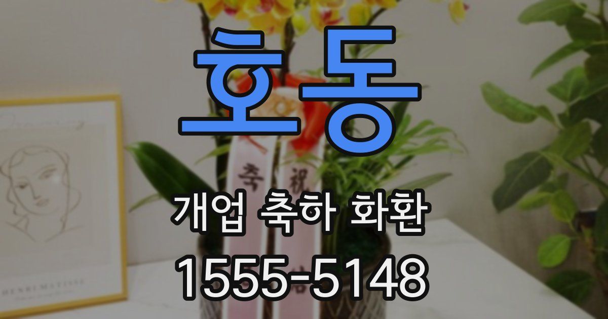 호동 개업 축하 화환