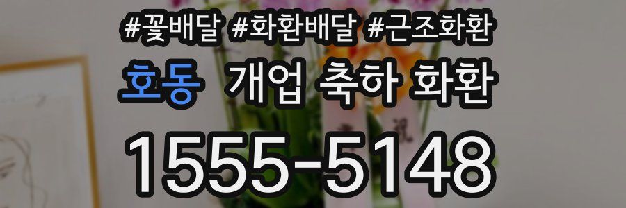 호동 개업 축하 화환