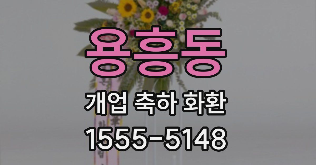 용흥동 개업 축하 화환