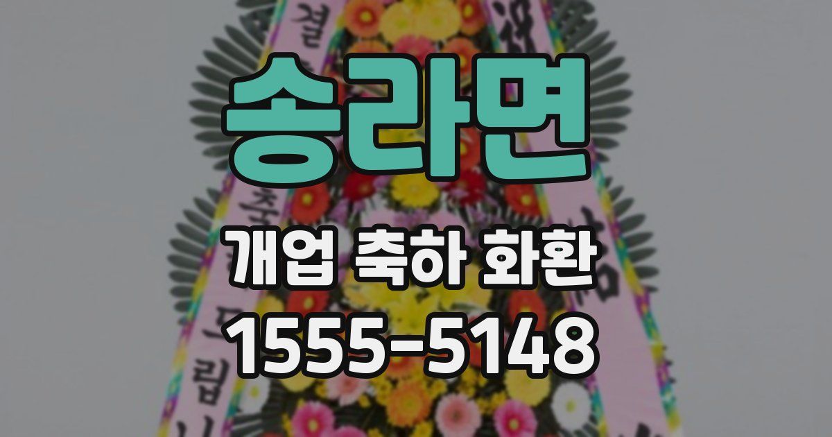 송라면 개업 축하 화환