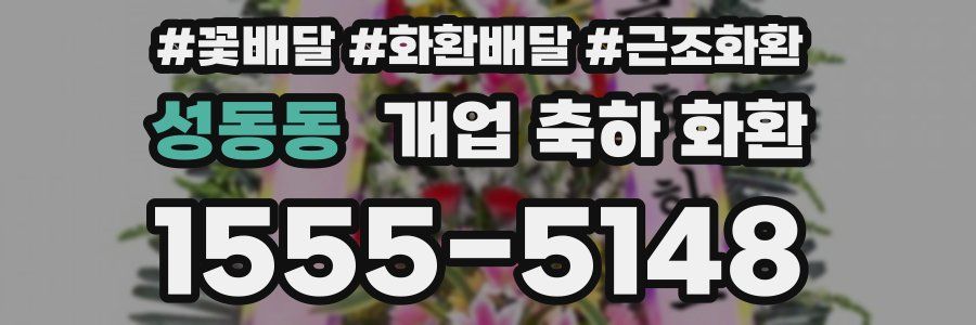 성동동 개업 축하 화환