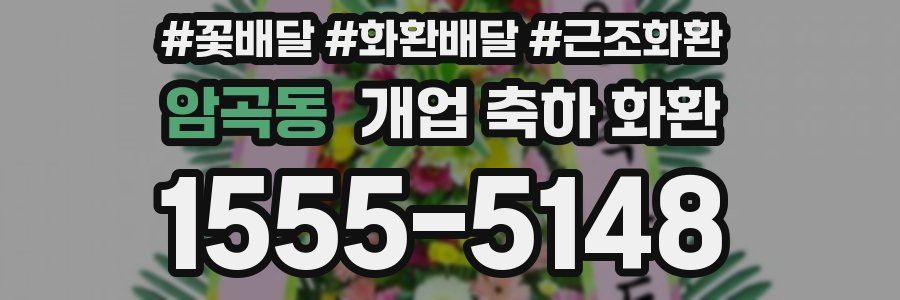 암곡동 개업 축하 화환