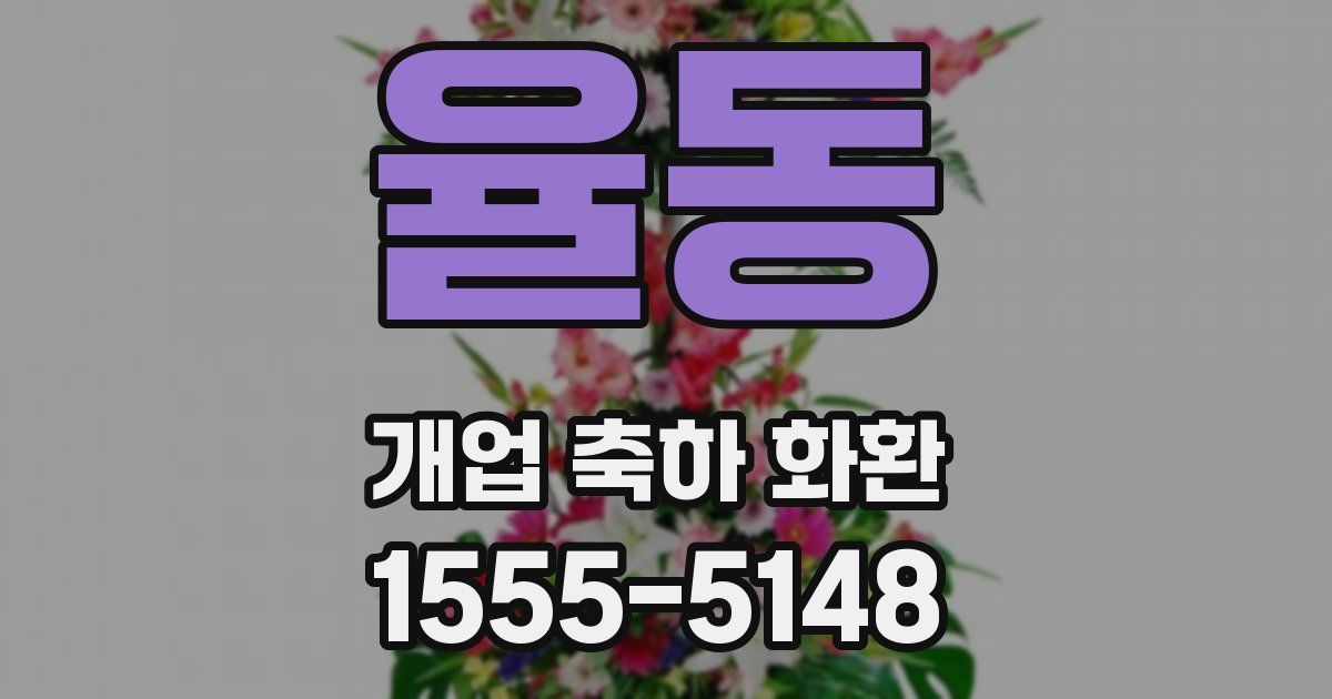 율동 개업 축하 화환