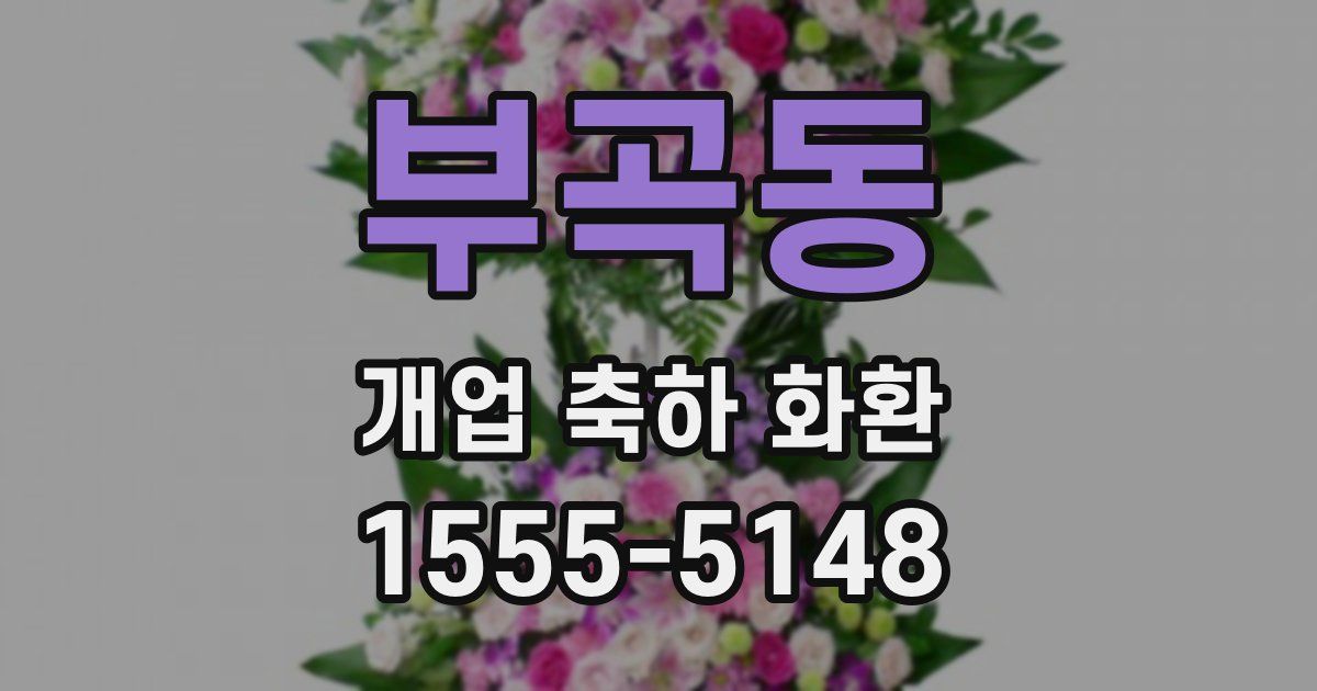 부곡동 개업 축하 화환