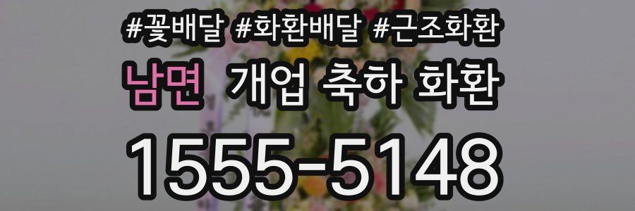 남면 개업 축하 화환