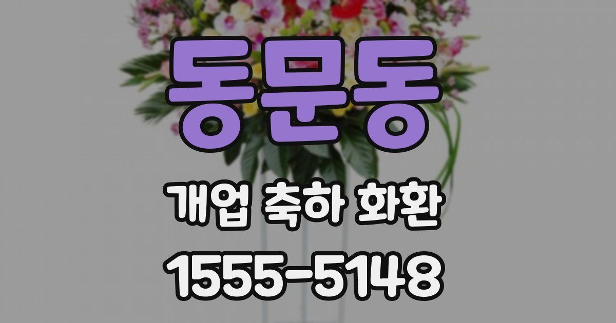 동문동 개업 축하 화환