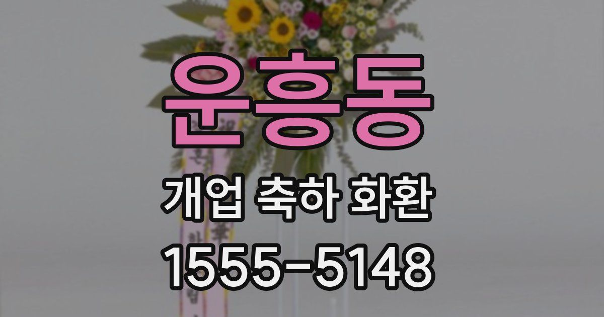 운흥동 개업 축하 화환