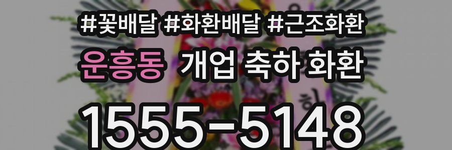 운흥동 개업 축하 화환