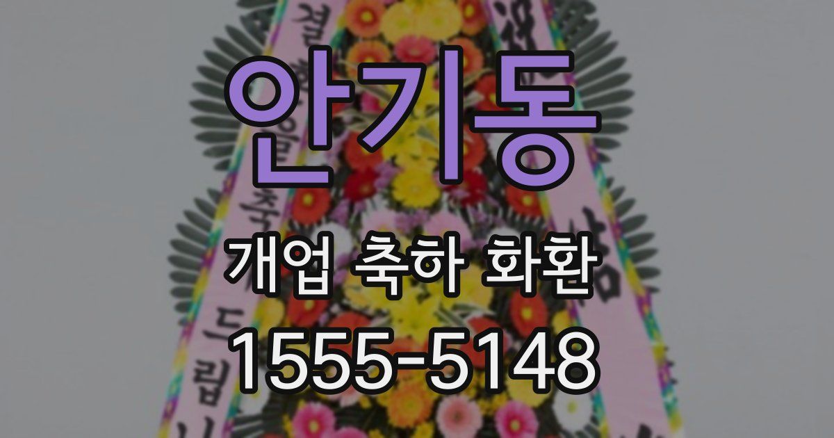 안기동 개업 축하 화환