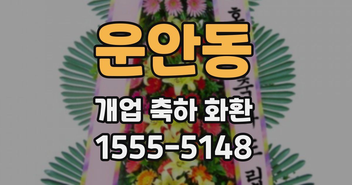 운안동 개업 축하 화환