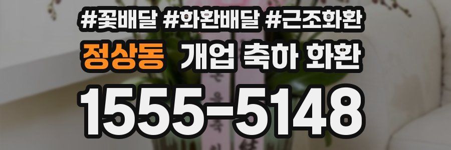 정상동 개업 축하 화환