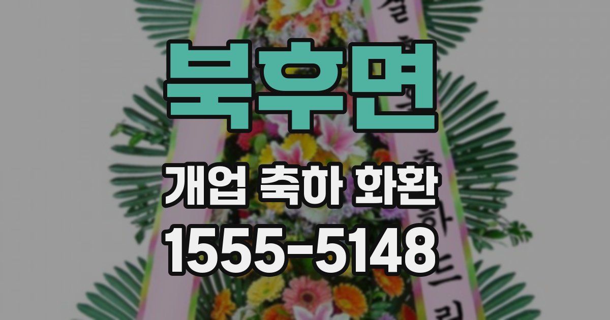 북후면 개업 축하 화환