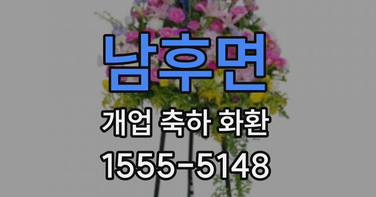 남후면 개업 축하 화환