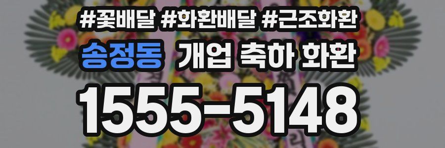 송정동 개업 축하 화환