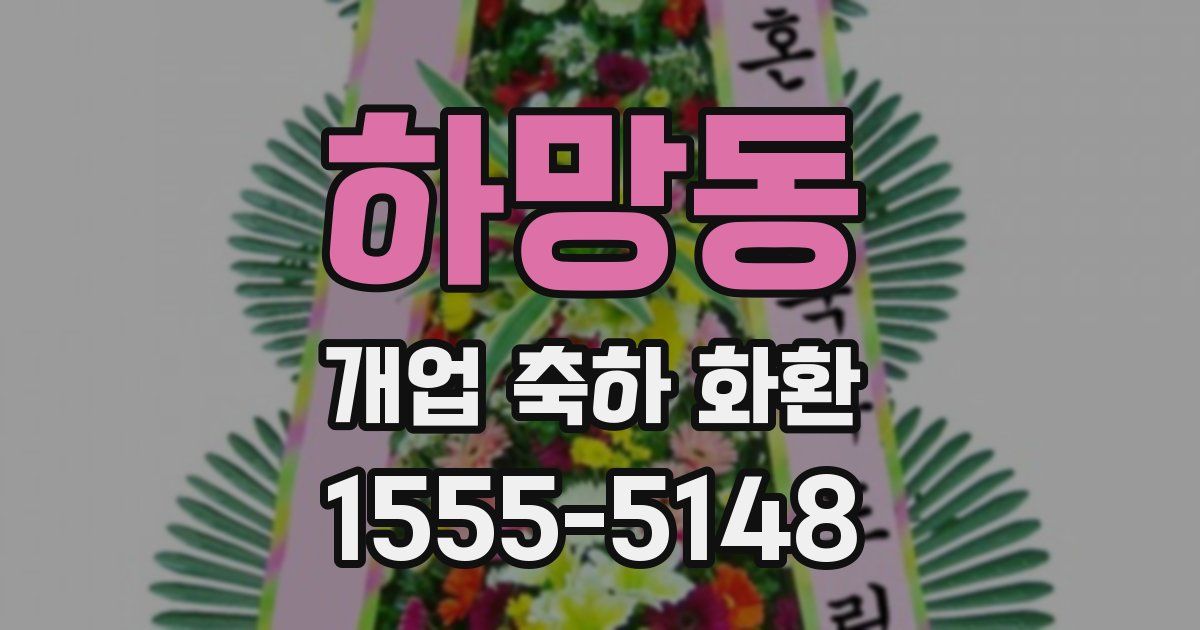 하망동 개업 축하 화환