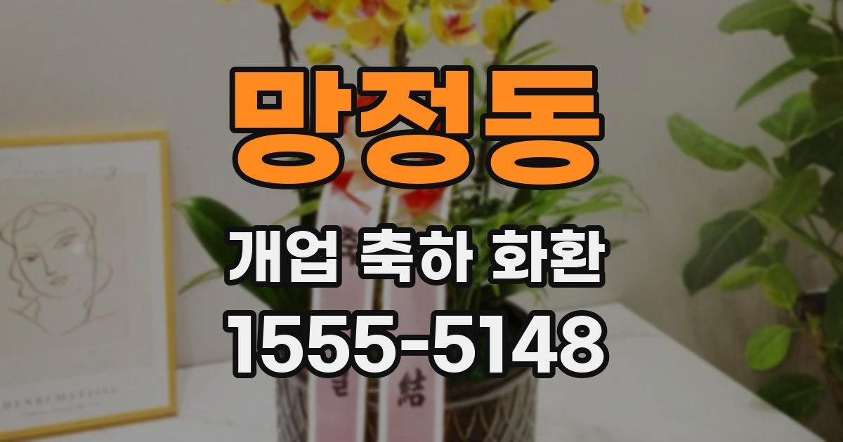망정동 개업 축하 화환