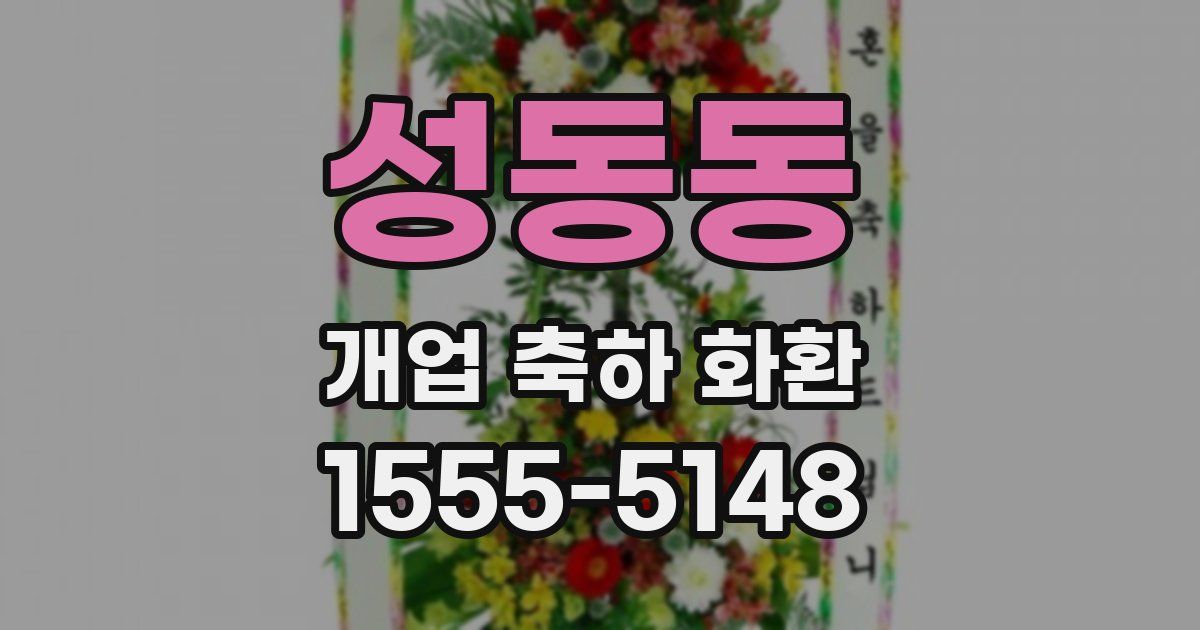 성동동 개업 축하 화환