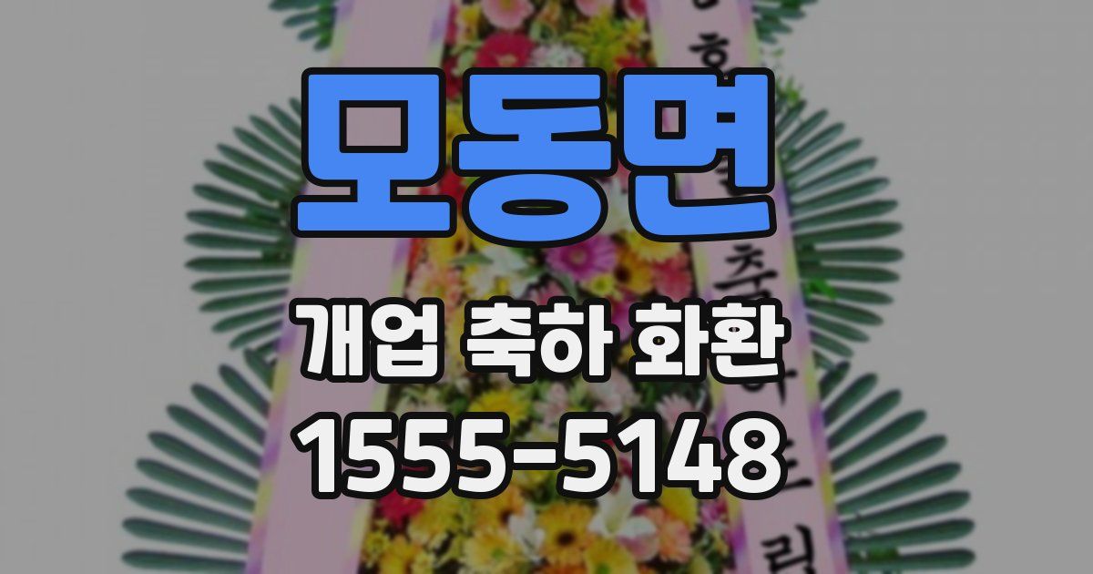모동면 개업 축하 화환