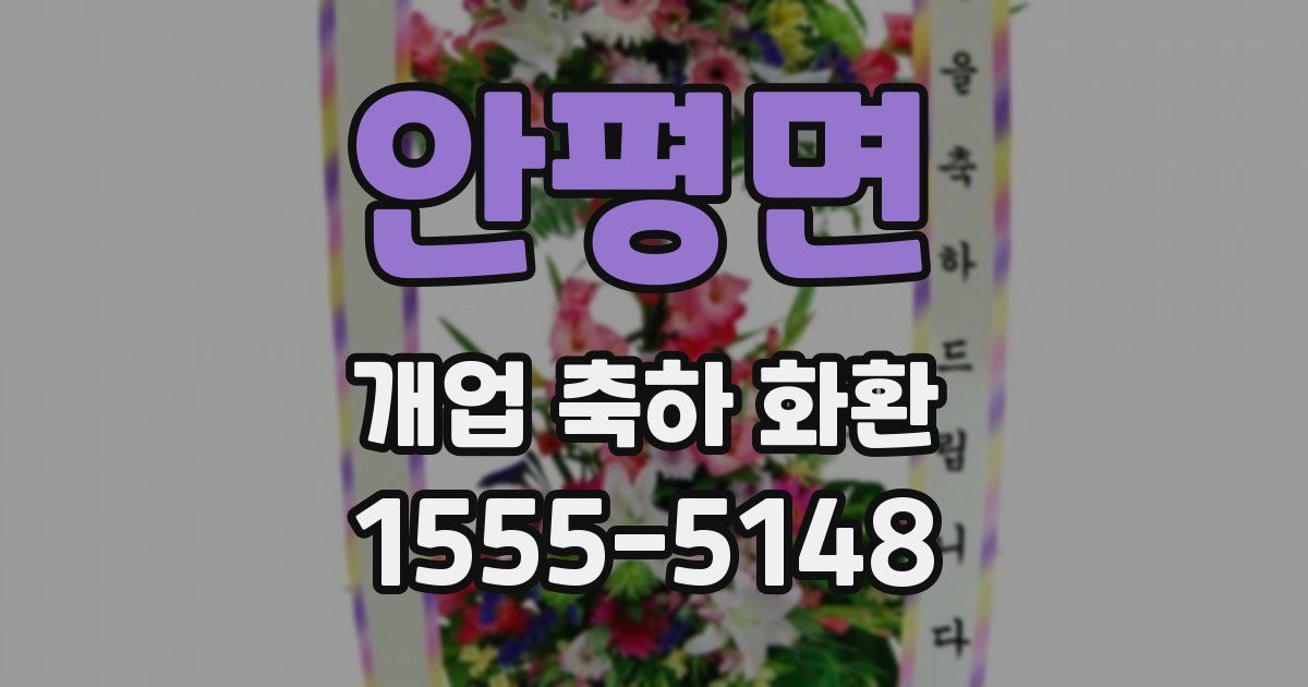 안평면 개업 축하 화환