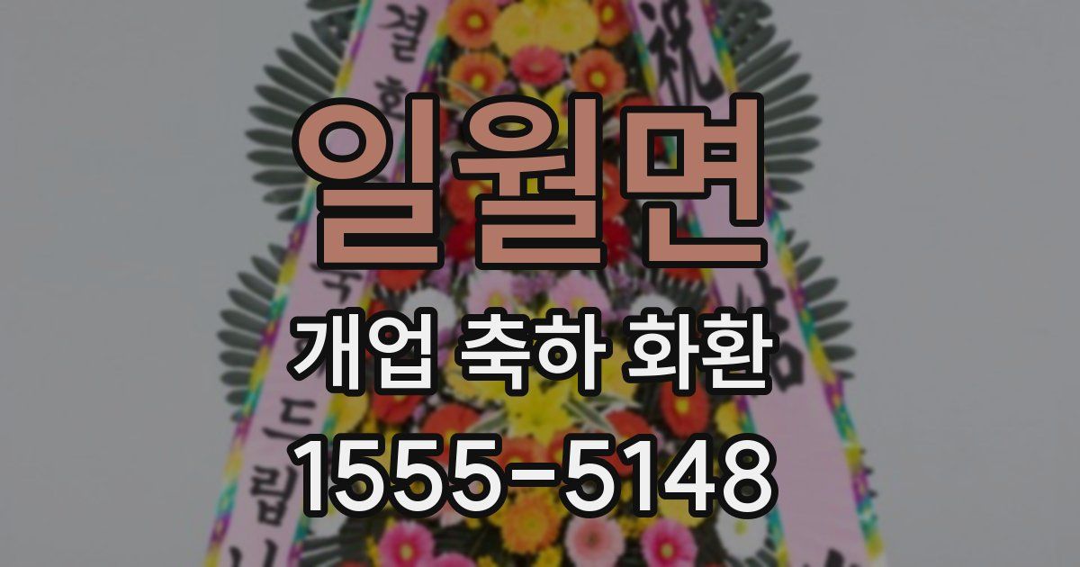 일월면 개업 축하 화환
