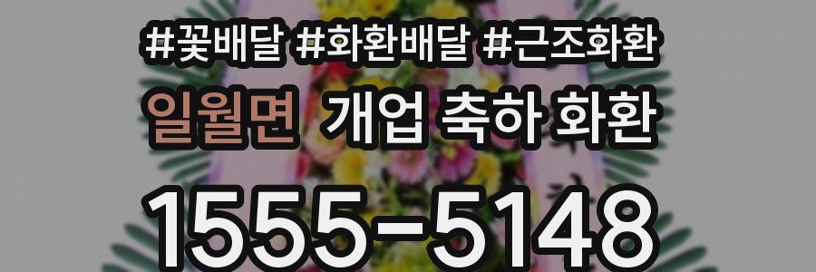 일월면 개업 축하 화환