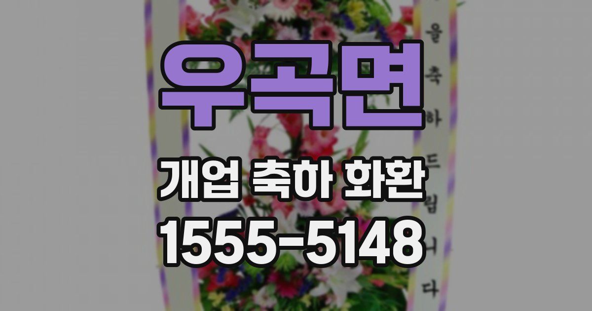 우곡면 개업 축하 화환