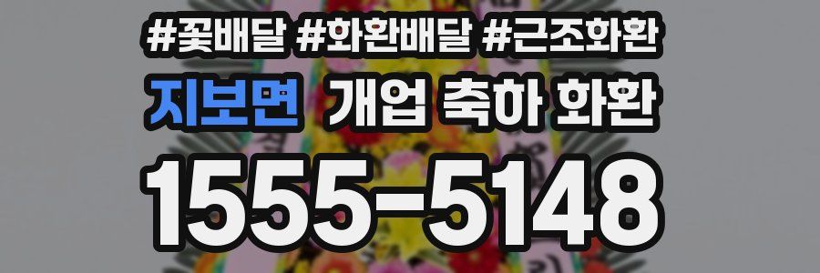 지보면 개업 축하 화환