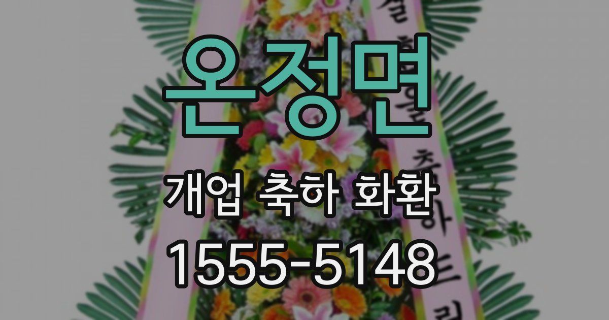 온정면 개업 축하 화환