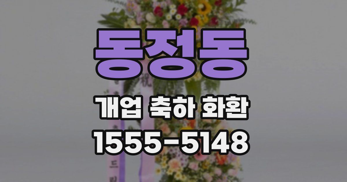 동정동 개업 축하 화환