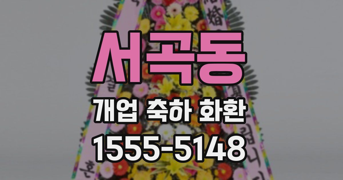 서곡동 개업 축하 화환