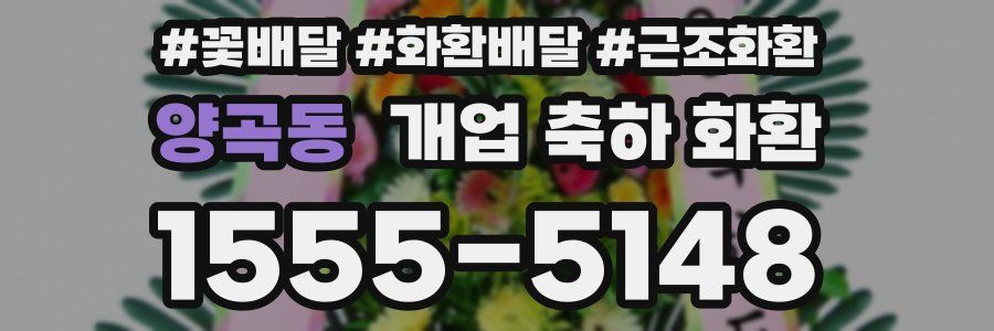양곡동 개업 축하 화환