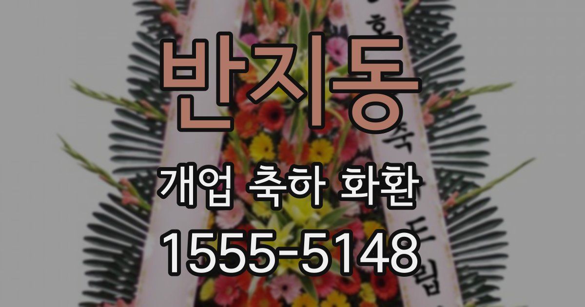 반지동 개업 축하 화환