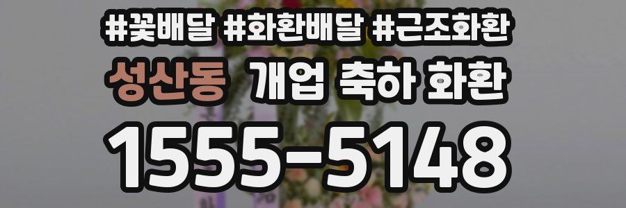 성산동 개업 축하 화환