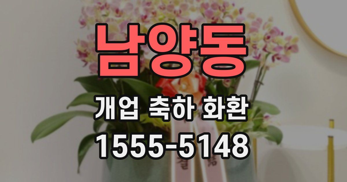남양동 개업 축하 화환