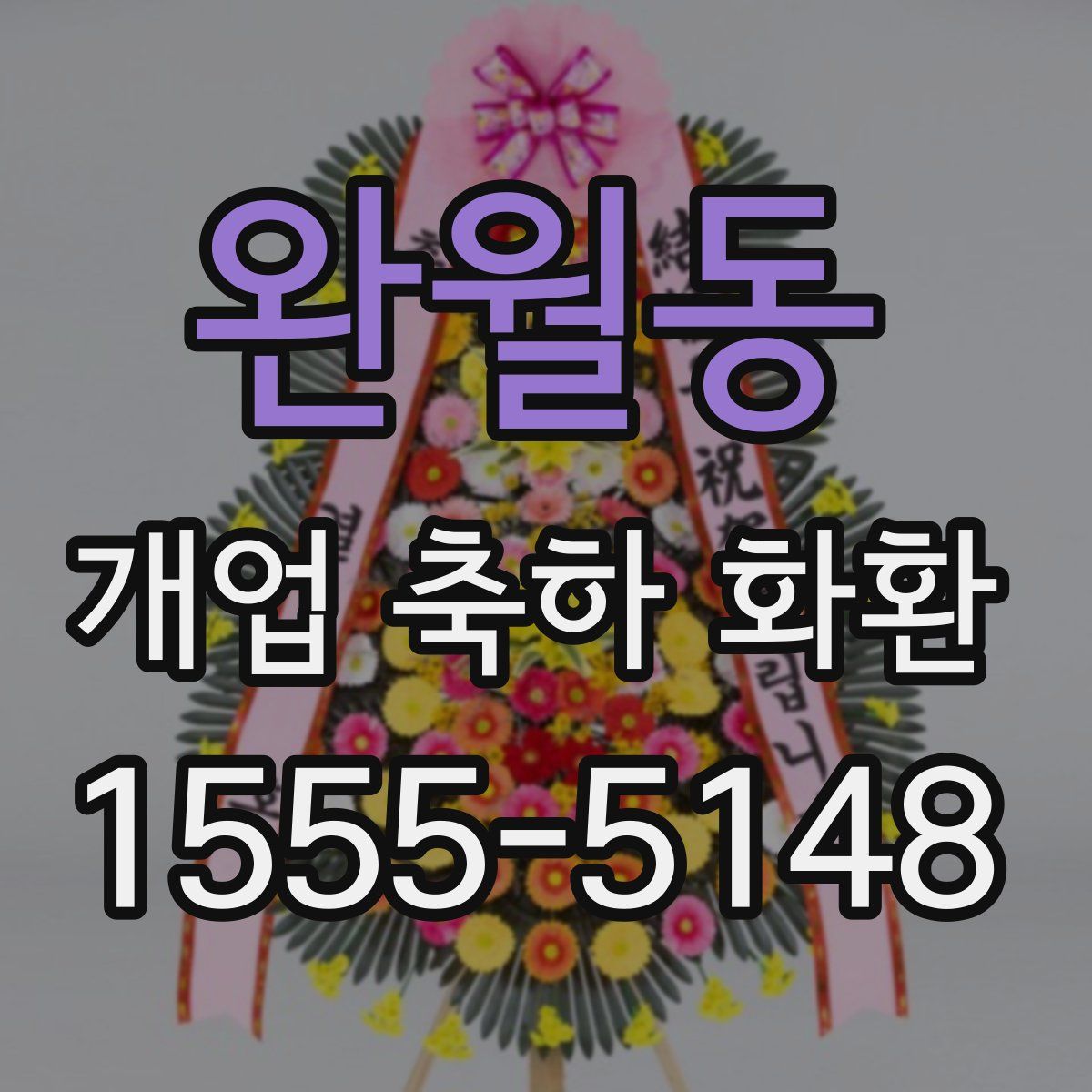 완월동 개업 축하 화환