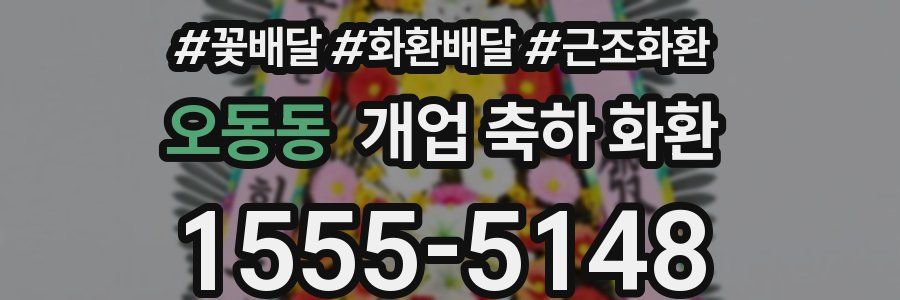 오동동 개업 축하 화환