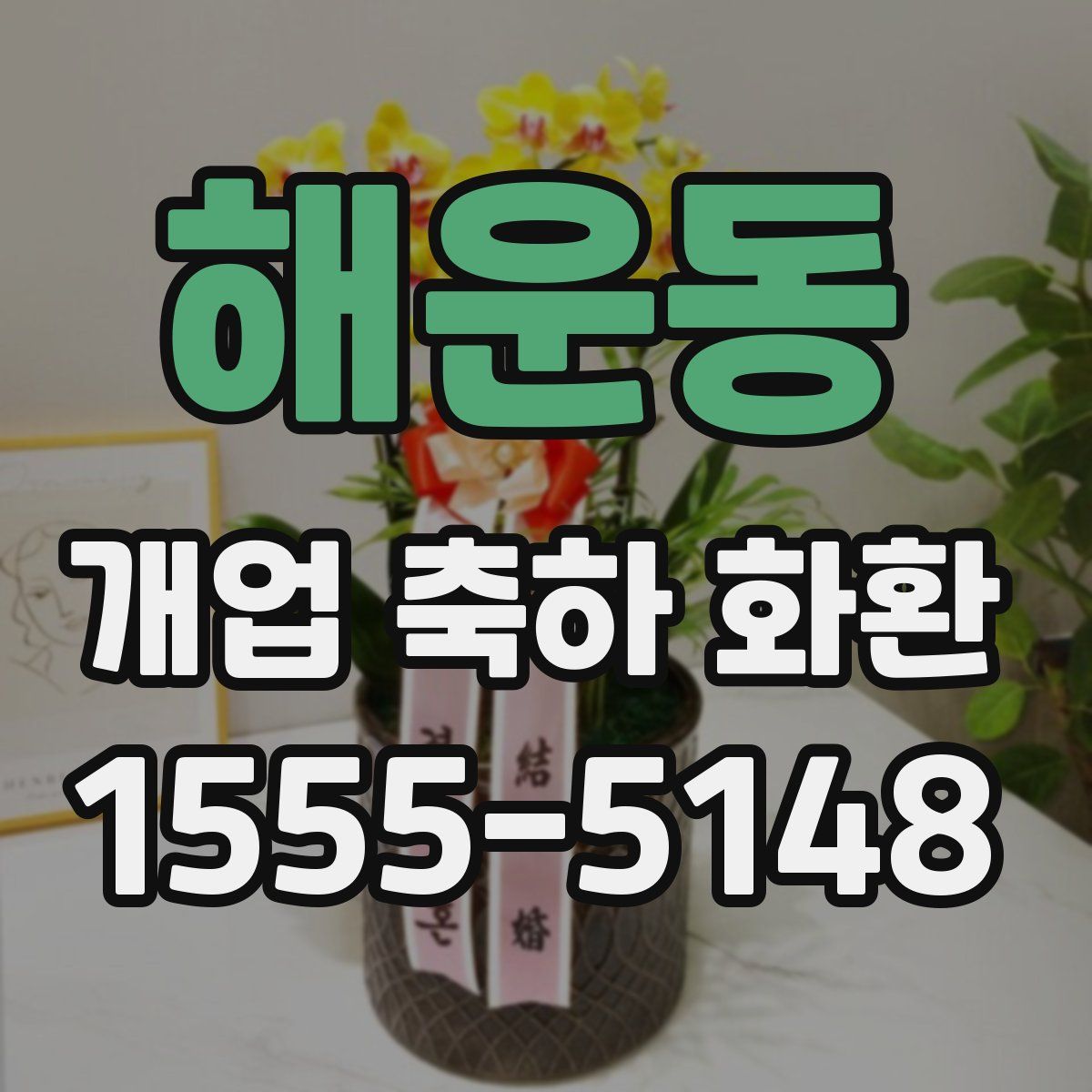 해운동 개업 축하 화환