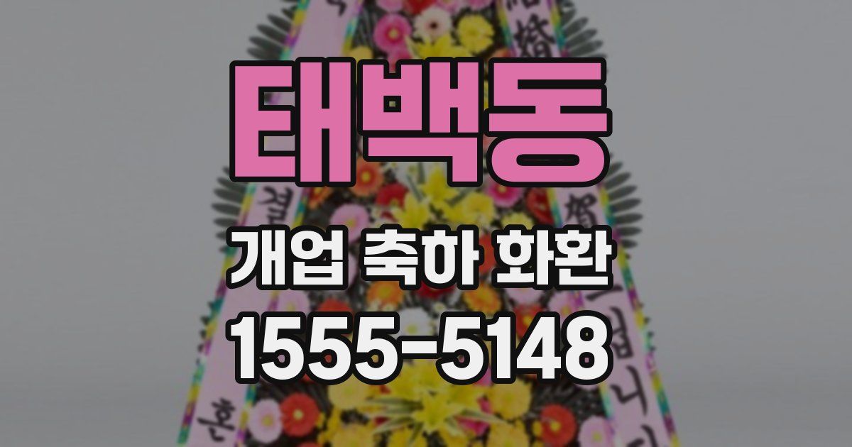 태백동 개업 축하 화환