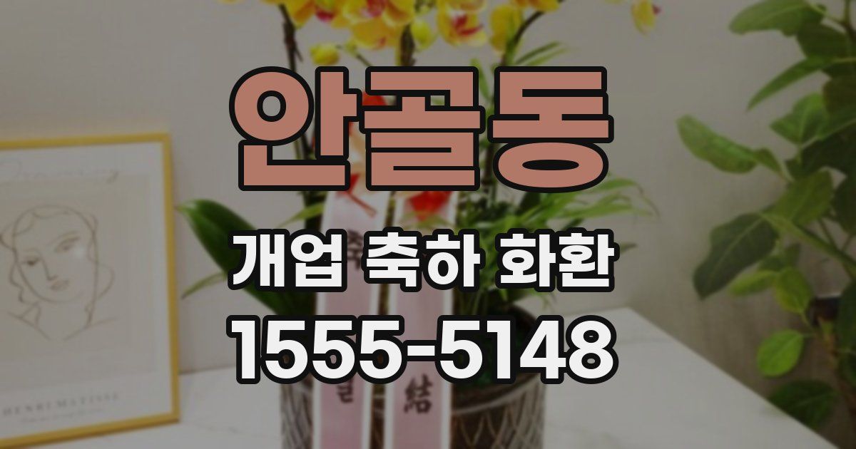 안골동 개업 축하 화환