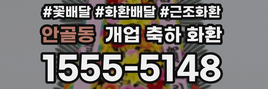 안골동 개업 축하 화환