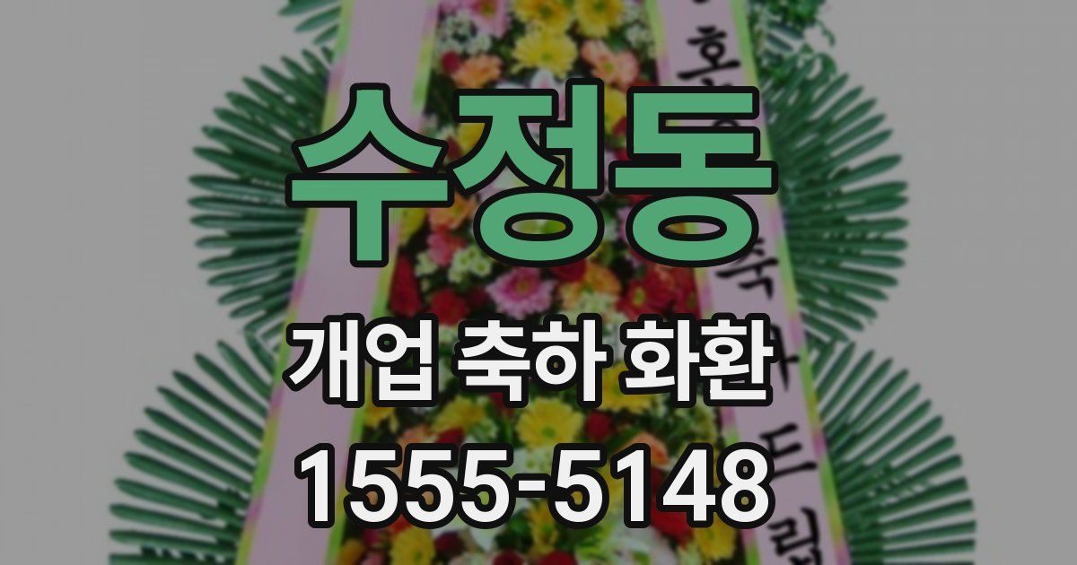 수정동 개업 축하 화환