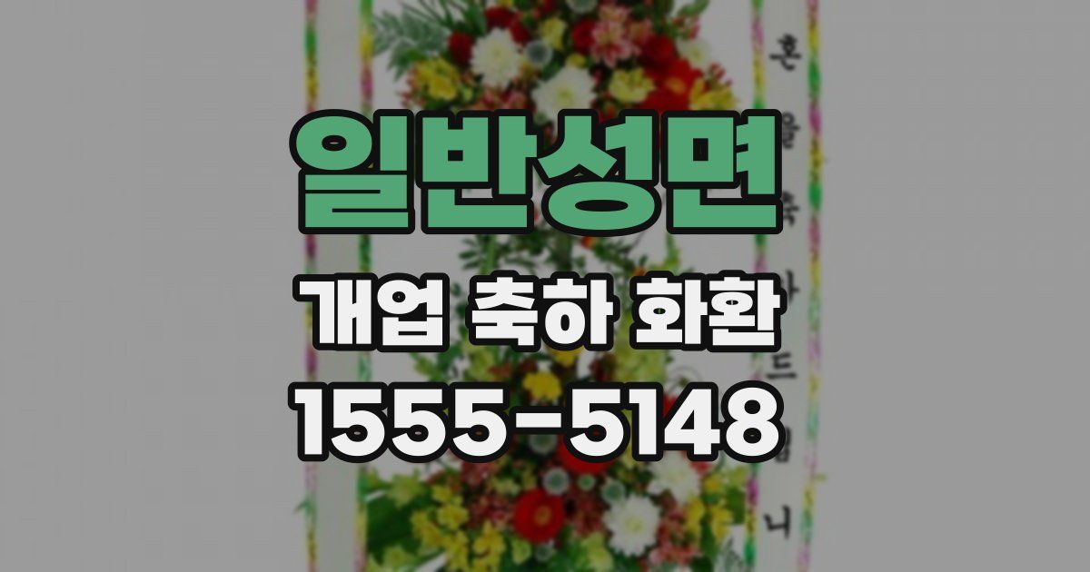 일반성면 개업 축하 화환