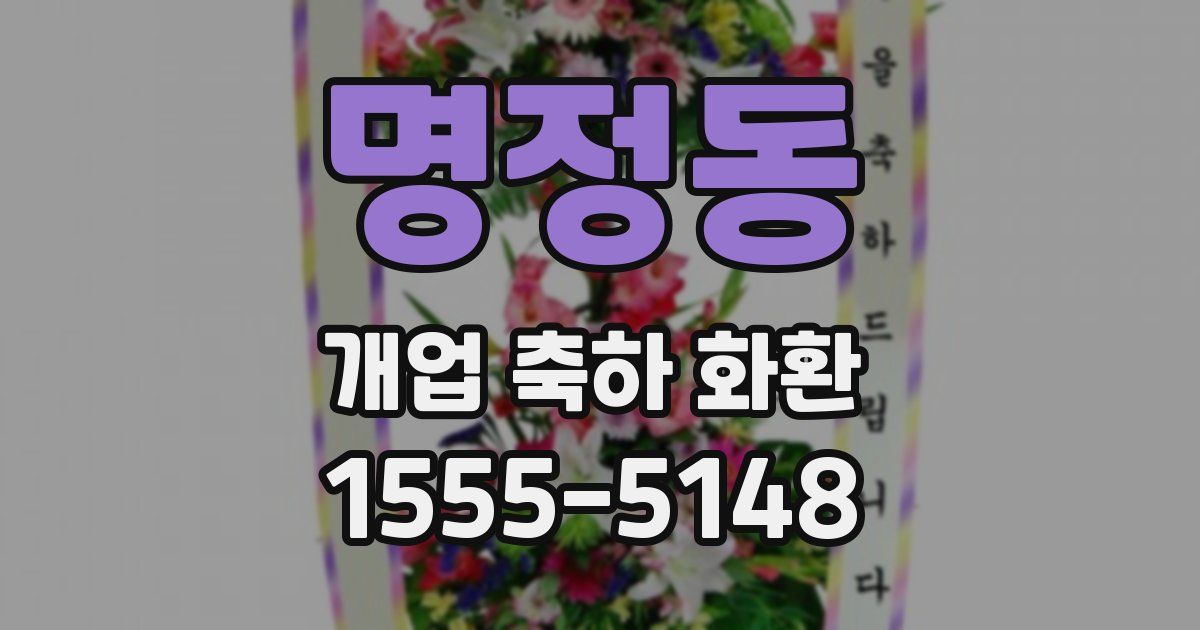 명정동 개업 축하 화환