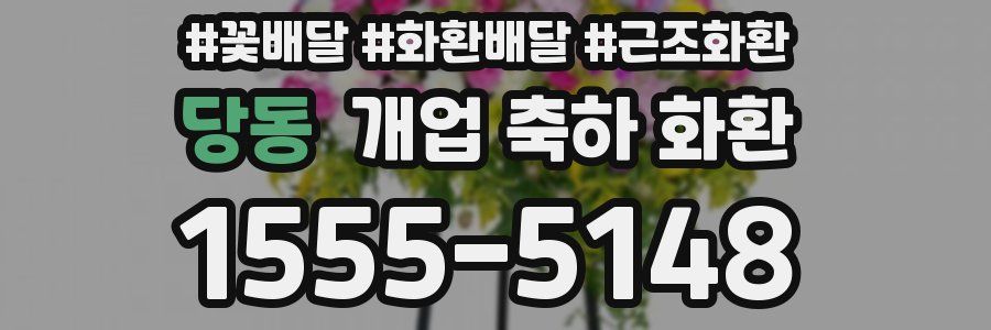 당동 개업 축하 화환