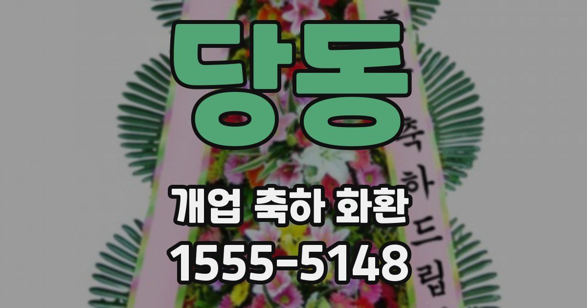 당동 개업 축하 화환