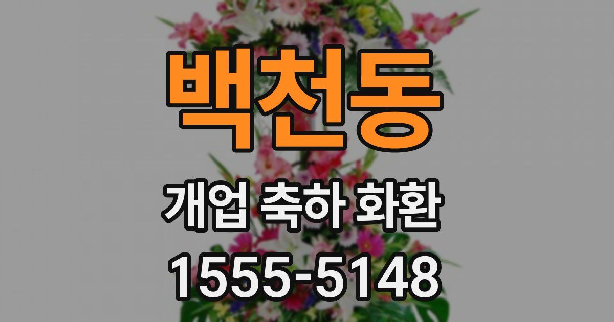 백천동 개업 축하 화환