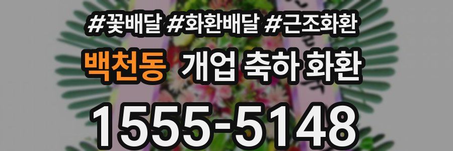 백천동 개업 축하 화환