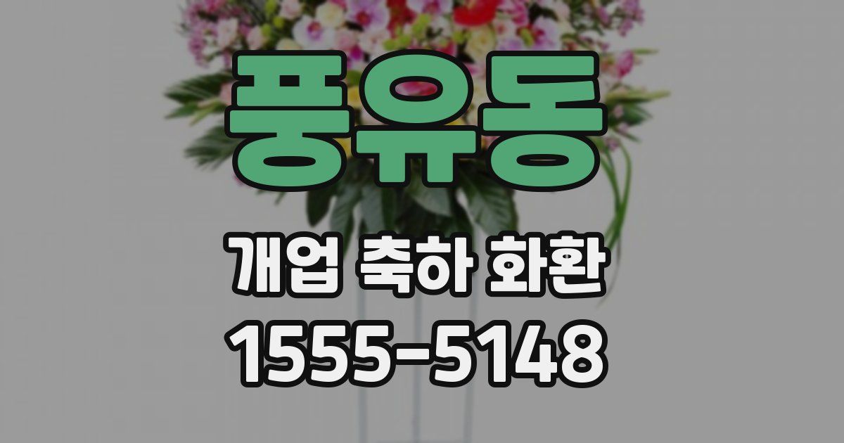 풍유동 개업 축하 화환